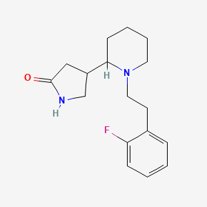 molecular formula C17H23FN2O B7660349 4-[1-[2-(2-Fluorophenyl)ethyl]piperidin-2-yl]pyrrolidin-2-one 