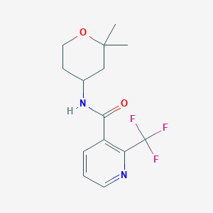 N-(2,2-dimethyloxan-4-yl)-2-(trifluoromethyl)pyridine-3-carboxamide