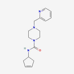 N-cyclopent-3-en-1-yl-4-(pyridin-2-ylmethyl)piperazine-1-carboxamide