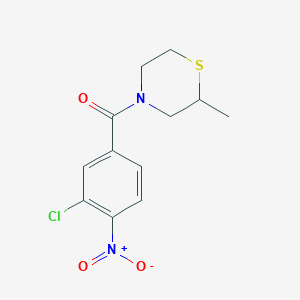 molecular formula C12H13ClN2O3S B7660368 (3-Chloro-4-nitrophenyl)-(2-methylthiomorpholin-4-yl)methanone 