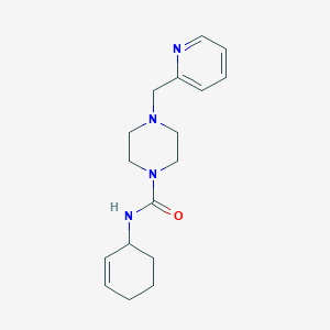 N-cyclohex-2-en-1-yl-4-(pyridin-2-ylmethyl)piperazine-1-carboxamide