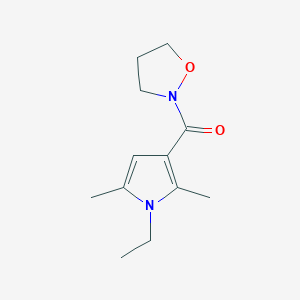 (1-Ethyl-2,5-dimethylpyrrol-3-yl)-(1,2-oxazolidin-2-yl)methanone