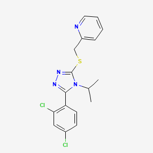 2-[[5-(2,4-Dichlorophenyl)-4-propan-2-yl-1,2,4-triazol-3-yl]sulfanylmethyl]pyridine