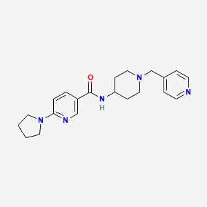 N-[1-(pyridin-4-ylmethyl)piperidin-4-yl]-6-pyrrolidin-1-ylpyridine-3-carboxamide