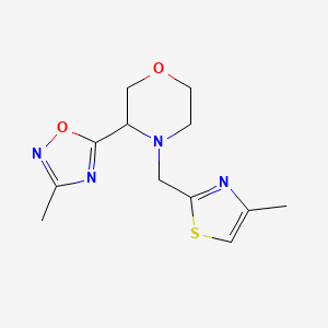 3-(3-Methyl-1,2,4-oxadiazol-5-yl)-4-[(4-methyl-1,3-thiazol-2-yl)methyl]morpholine