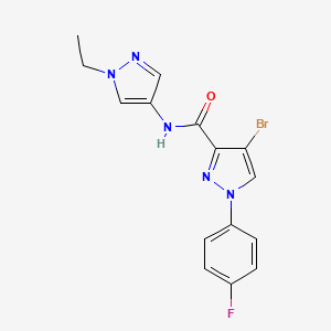 4-bromo-N-(1-ethylpyrazol-4-yl)-1-(4-fluorophenyl)pyrazole-3-carboxamide