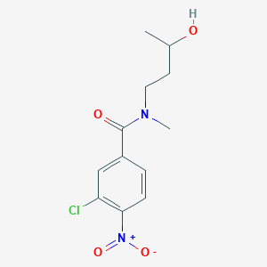 molecular formula C12H15ClN2O4 B7660472 3-chloro-N-(3-hydroxybutyl)-N-methyl-4-nitrobenzamide 