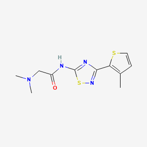 2-(dimethylamino)-N-[3-(3-methylthiophen-2-yl)-1,2,4-thiadiazol-5-yl]acetamide