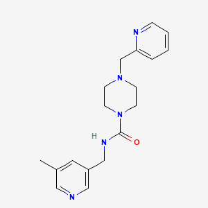 N-[(5-methylpyridin-3-yl)methyl]-4-(pyridin-2-ylmethyl)piperazine-1-carboxamide