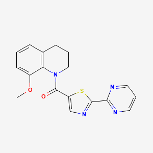 (8-methoxy-3,4-dihydro-2H-quinolin-1-yl)-(2-pyrimidin-2-yl-1,3-thiazol-5-yl)methanone