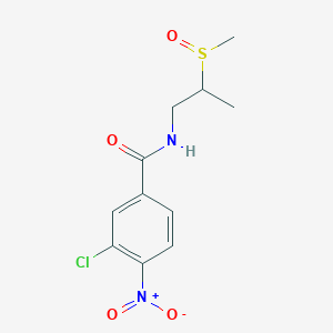 3-chloro-N-(2-methylsulfinylpropyl)-4-nitrobenzamide