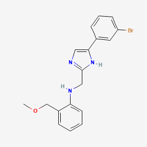 N-[[5-(3-bromophenyl)-1H-imidazol-2-yl]methyl]-2-(methoxymethyl)aniline