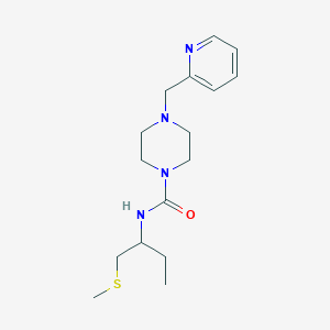 N-(1-methylsulfanylbutan-2-yl)-4-(pyridin-2-ylmethyl)piperazine-1-carboxamide