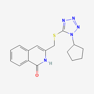 3-[(1-cyclopentyltetrazol-5-yl)sulfanylmethyl]-2H-isoquinolin-1-one