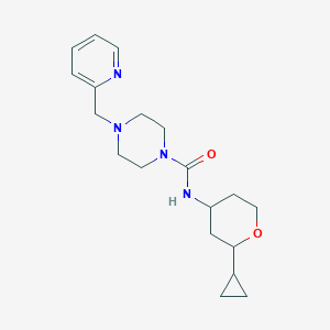 N-(2-cyclopropyloxan-4-yl)-4-(pyridin-2-ylmethyl)piperazine-1-carboxamide