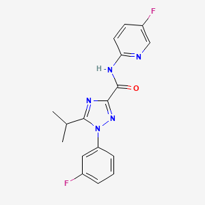 1-(3-fluorophenyl)-N-(5-fluoropyridin-2-yl)-5-propan-2-yl-1,2,4-triazole-3-carboxamide