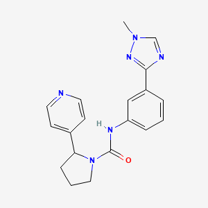 N-[3-(1-methyl-1,2,4-triazol-3-yl)phenyl]-2-pyridin-4-ylpyrrolidine-1-carboxamide