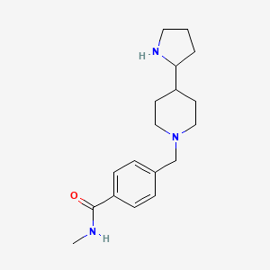 N-methyl-4-[(4-pyrrolidin-2-ylpiperidin-1-yl)methyl]benzamide