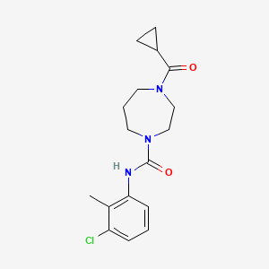 N-(3-chloro-2-methylphenyl)-4-(cyclopropanecarbonyl)-1,4-diazepane-1-carboxamide