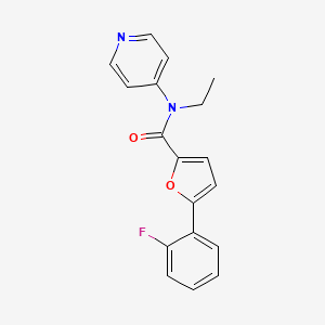 N-ethyl-5-(2-fluorophenyl)-N-pyridin-4-ylfuran-2-carboxamide