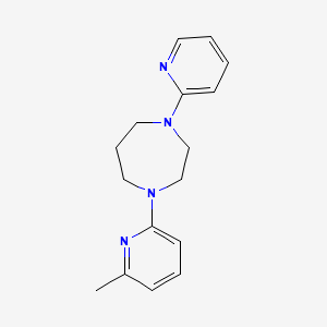 molecular formula C16H20N4 B7660597 1-(6-Methylpyridin-2-yl)-4-pyridin-2-yl-1,4-diazepane 