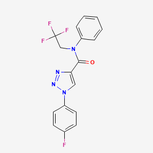 1-(4-fluorophenyl)-N-phenyl-N-(2,2,2-trifluoroethyl)triazole-4-carboxamide