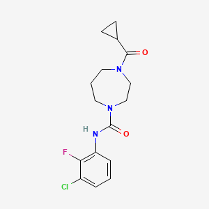 N-(3-chloro-2-fluorophenyl)-4-(cyclopropanecarbonyl)-1,4-diazepane-1-carboxamide