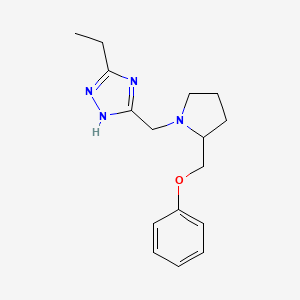 3-ethyl-5-[[2-(phenoxymethyl)pyrrolidin-1-yl]methyl]-1H-1,2,4-triazole