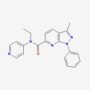 N-ethyl-3-methyl-1-phenyl-N-pyridin-4-ylpyrazolo[3,4-b]pyridine-6-carboxamide