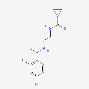 N-[2-[1-(4-bromo-2-fluorophenyl)ethylamino]ethyl]cyclopropanecarboxamide