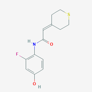 N-(2-fluoro-4-hydroxyphenyl)-2-(thian-4-ylidene)acetamide