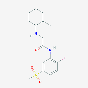 N-(2-fluoro-5-methylsulfonylphenyl)-2-[(2-methylcyclohexyl)amino]acetamide