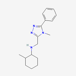 2-methyl-N-[(4-methyl-5-phenyl-1,2,4-triazol-3-yl)methyl]cyclohexan-1-amine