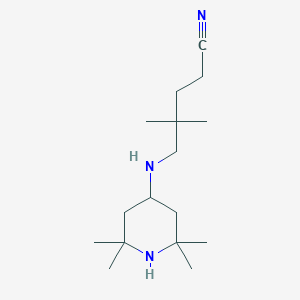 4,4-Dimethyl-5-[(2,2,6,6-tetramethylpiperidin-4-yl)amino]pentanenitrile