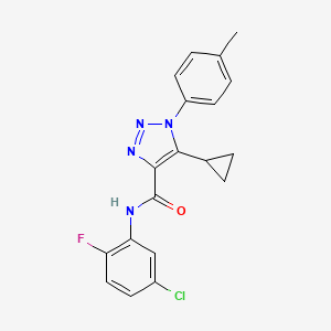 N-(5-chloro-2-fluorophenyl)-5-cyclopropyl-1-(4-methylphenyl)triazole-4-carboxamide