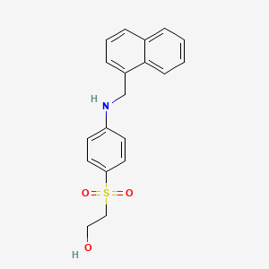 molecular formula C19H19NO3S B7660708 2-[4-(Naphthalen-1-ylmethylamino)phenyl]sulfonylethanol 