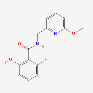 2-fluoro-6-hydroxy-N-[(6-methoxypyridin-2-yl)methyl]benzamide