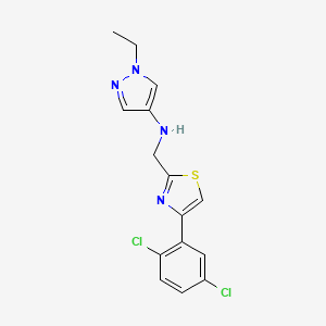 N-[[4-(2,5-dichlorophenyl)-1,3-thiazol-2-yl]methyl]-1-ethylpyrazol-4-amine