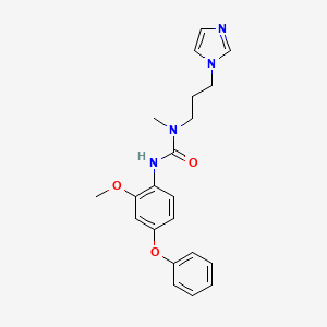 1-(3-Imidazol-1-ylpropyl)-3-(2-methoxy-4-phenoxyphenyl)-1-methylurea