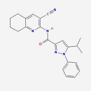 N-(3-cyano-5,6,7,8-tetrahydroquinolin-2-yl)-1-phenyl-5-propan-2-ylpyrazole-3-carboxamide