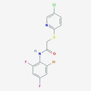 N-(2-bromo-4,6-difluorophenyl)-2-(5-chloropyridin-2-yl)sulfanylacetamide