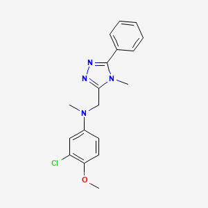 3-chloro-4-methoxy-N-methyl-N-[(4-methyl-5-phenyl-1,2,4-triazol-3-yl)methyl]aniline