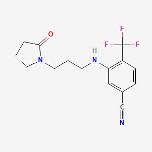 3-[3-(2-Oxopyrrolidin-1-yl)propylamino]-4-(trifluoromethyl)benzonitrile