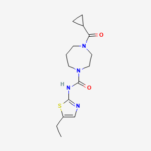 4-(cyclopropanecarbonyl)-N-(5-ethyl-1,3-thiazol-2-yl)-1,4-diazepane-1-carboxamide