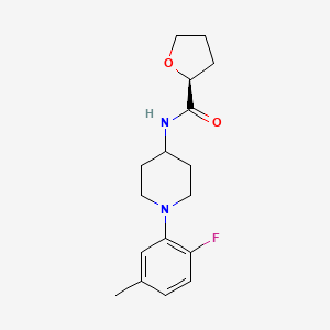 (2S)-N-[1-(2-fluoro-5-methylphenyl)piperidin-4-yl]oxolane-2-carboxamide