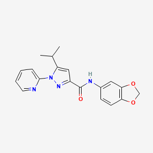 N-(1,3-benzodioxol-5-yl)-5-propan-2-yl-1-pyridin-2-ylpyrazole-3-carboxamide