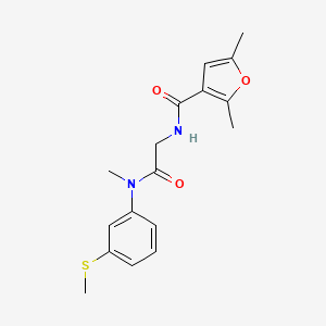 2,5-dimethyl-N-[2-(N-methyl-3-methylsulfanylanilino)-2-oxoethyl]furan-3-carboxamide