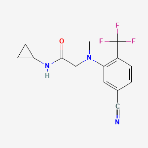 2-[5-cyano-N-methyl-2-(trifluoromethyl)anilino]-N-cyclopropylacetamide