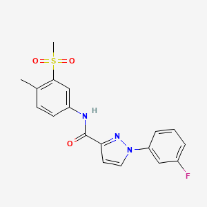 1-(3-fluorophenyl)-N-(4-methyl-3-methylsulfonylphenyl)pyrazole-3-carboxamide