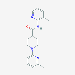 molecular formula C18H22N4O B7660972 N-(3-methylpyridin-2-yl)-1-(6-methylpyridin-2-yl)piperidine-4-carboxamide 